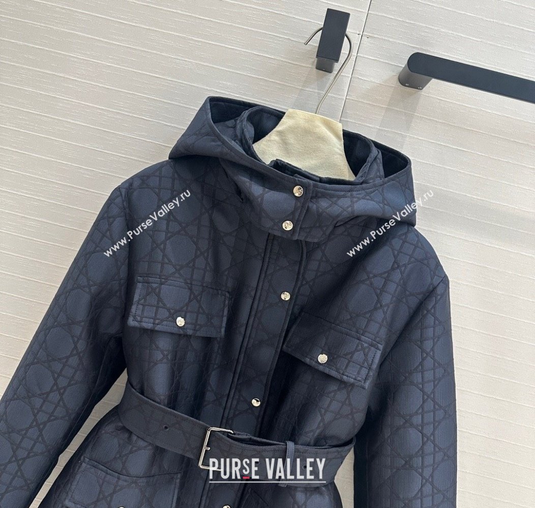 Dior Oblique Padded Coat Dark Blue 2024 1203 (QI-241203022)