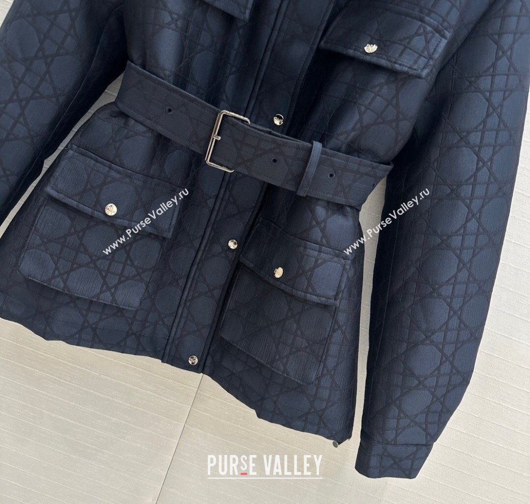 Dior Oblique Padded Coat Dark Blue 2024 1203 (QI-241203022)