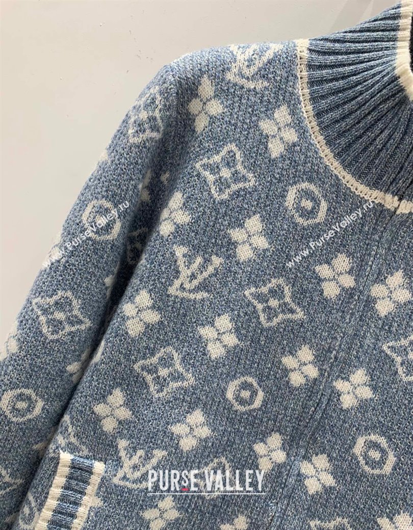 Louis Vuitton Knit Cardigans Blue 2024 1202 (QI-241202055)