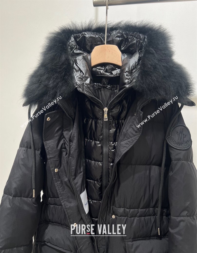 Moncler Ruvuma Long Down Jacket Black 2024 1203 (QI-241203067)