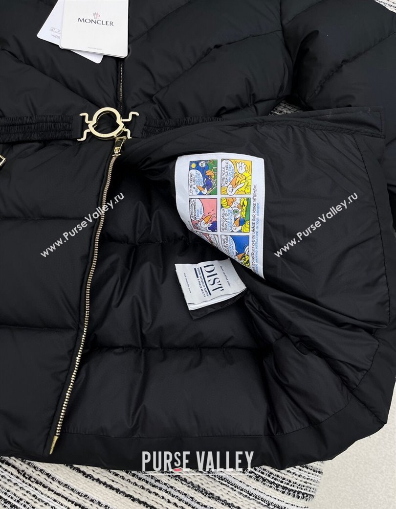 Moncler Belt Long Down Jacket Black 2024 1203 (QI-241203069)