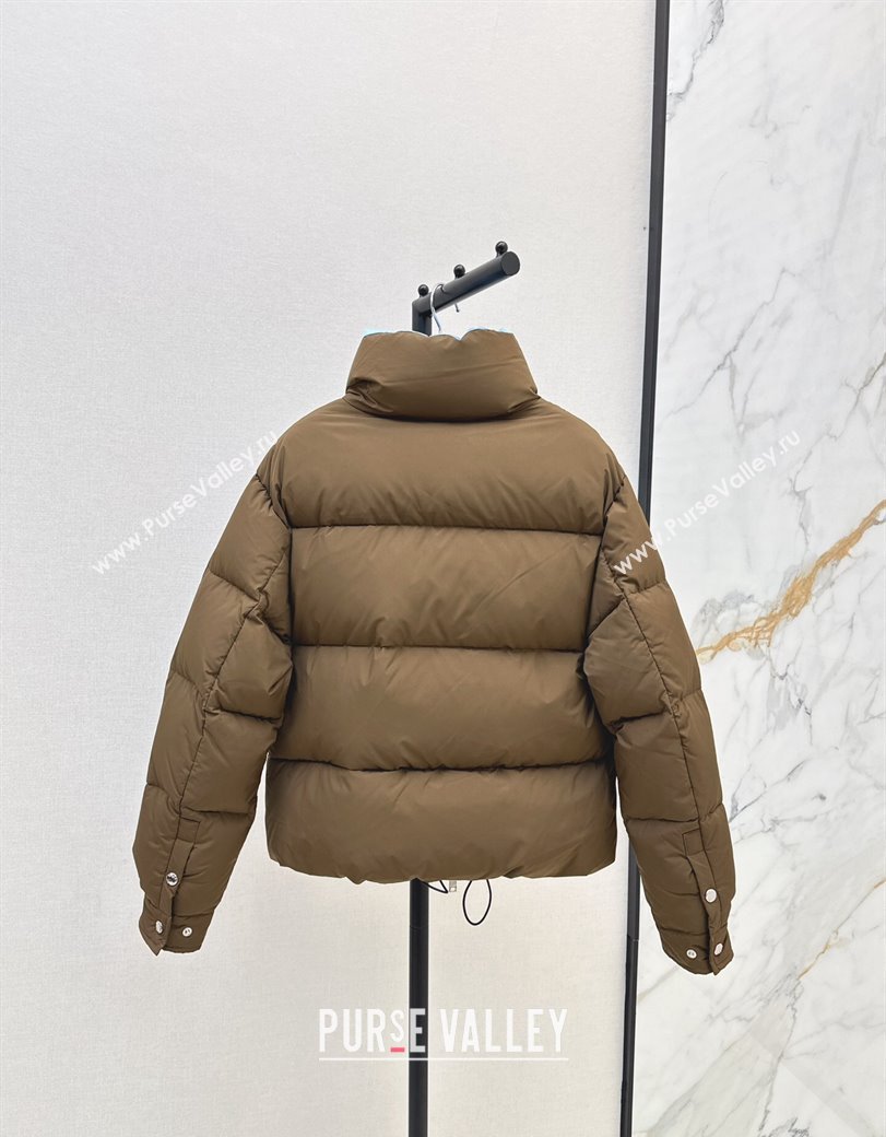 Prada Down Jacket with Logo Khaki 2024 1203 (QI-241203082)