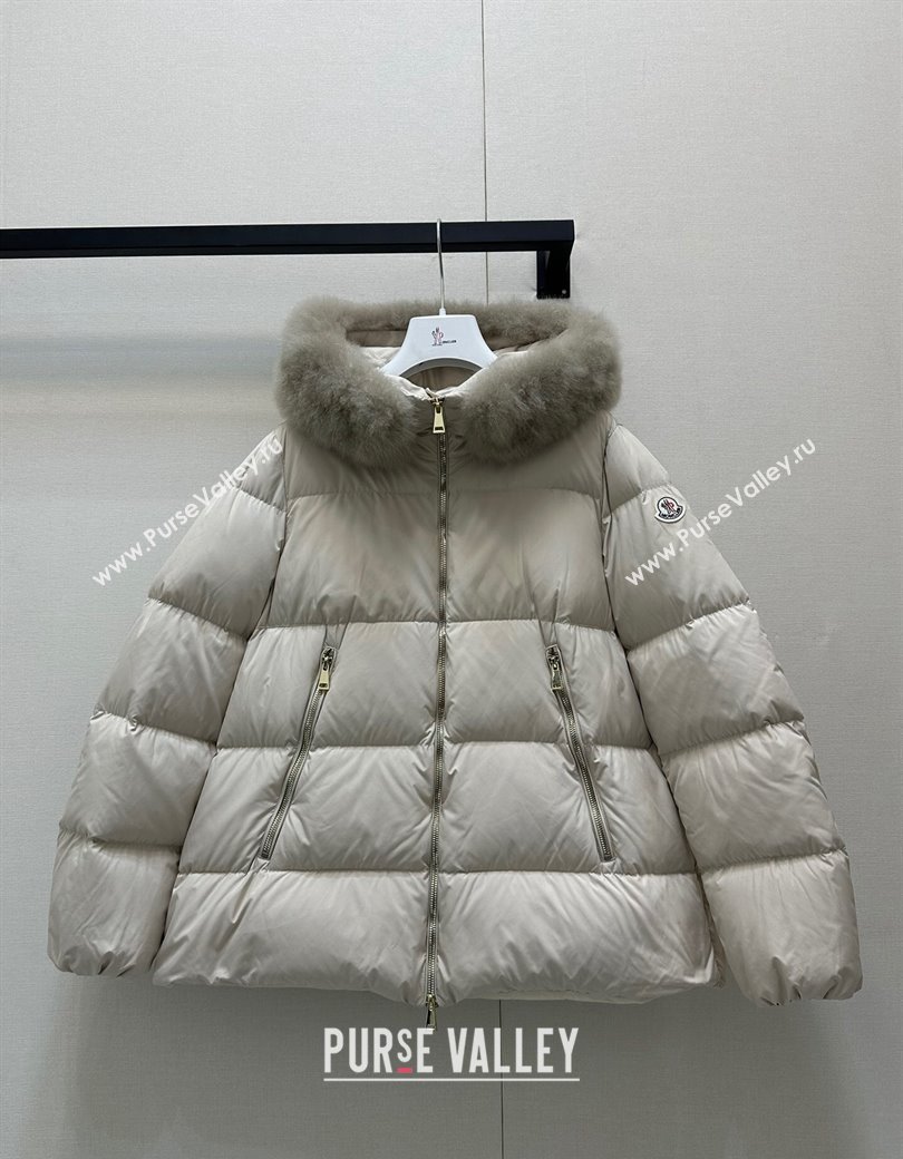 Moncler A-Shaped Down Jacket Light Grey 2024 1203 (QI-241203094)