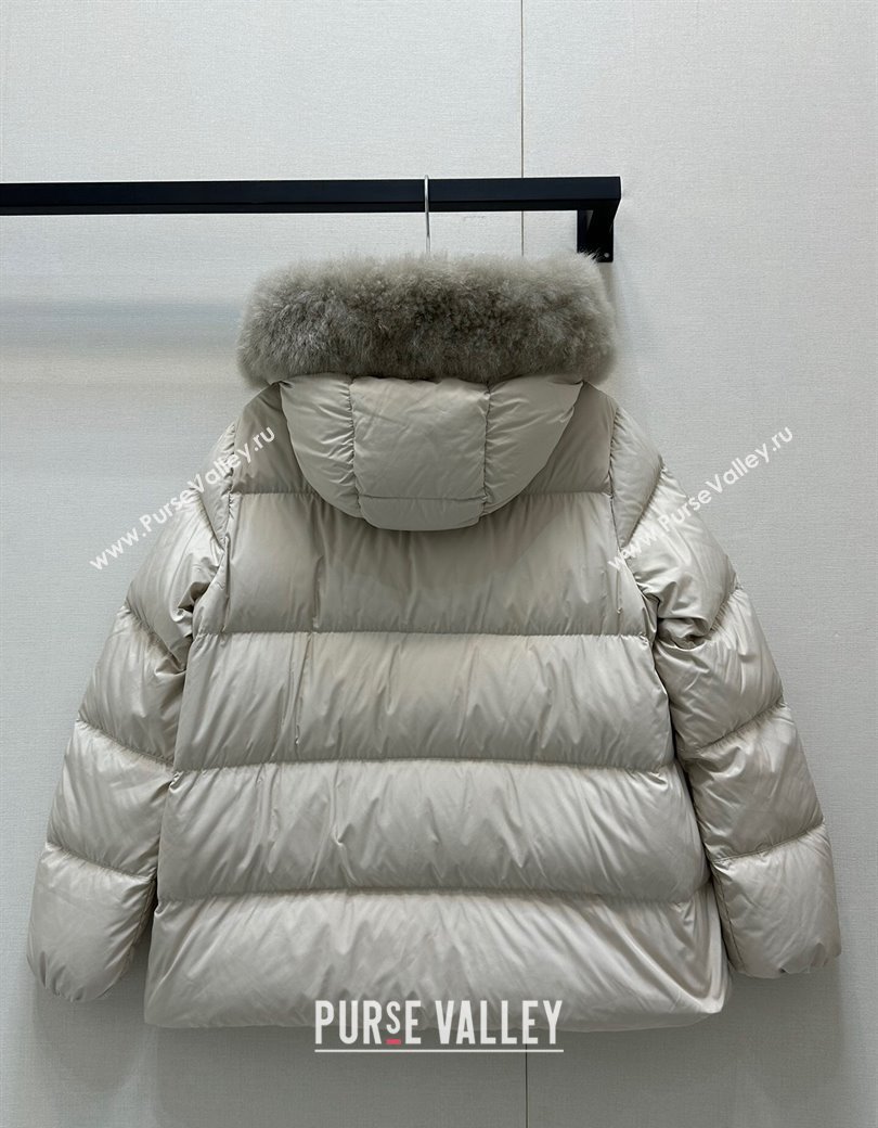 Moncler A-Shaped Down Jacket Light Grey 2024 1203 (QI-241203094)