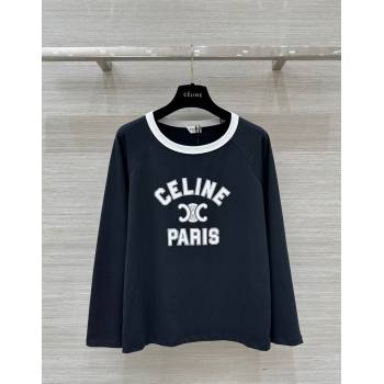 Celine Long Sleeve T-Shirt Black 2024 1203 (QI-241203099)