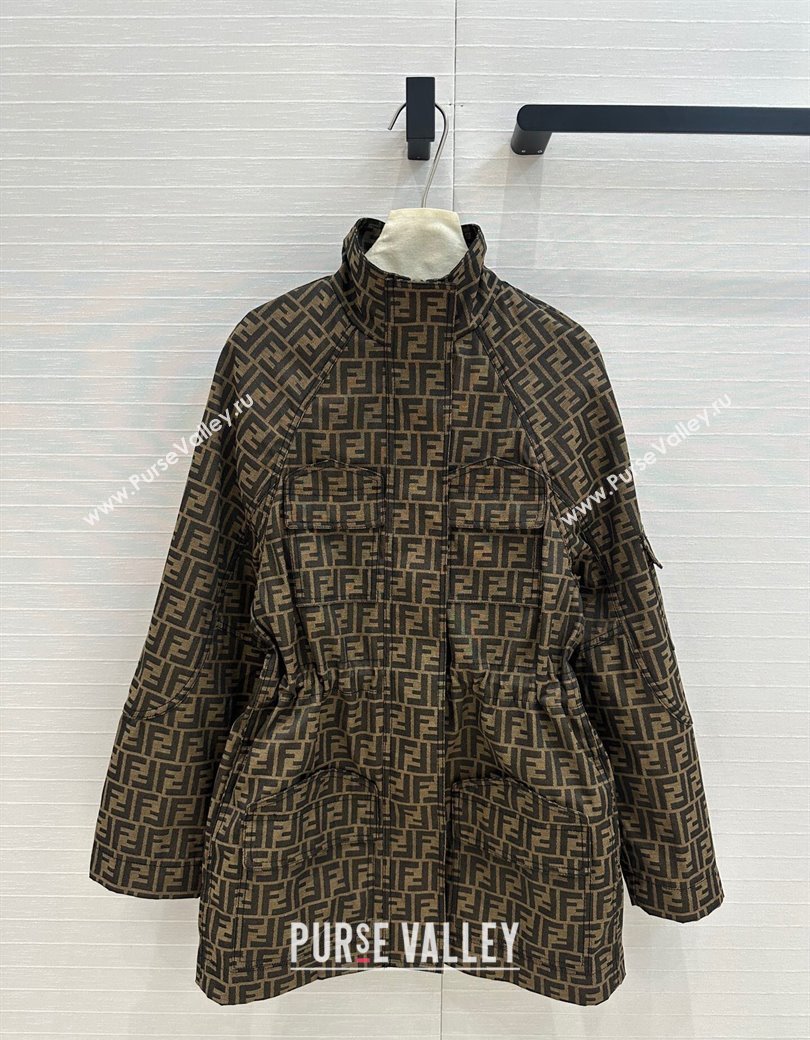 Fendi FF Coat Brown 2024 1203 (QI-241203110)