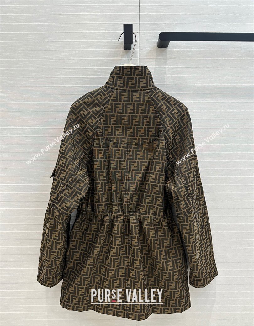 Fendi FF Coat Brown 2024 1203 (QI-241203110)