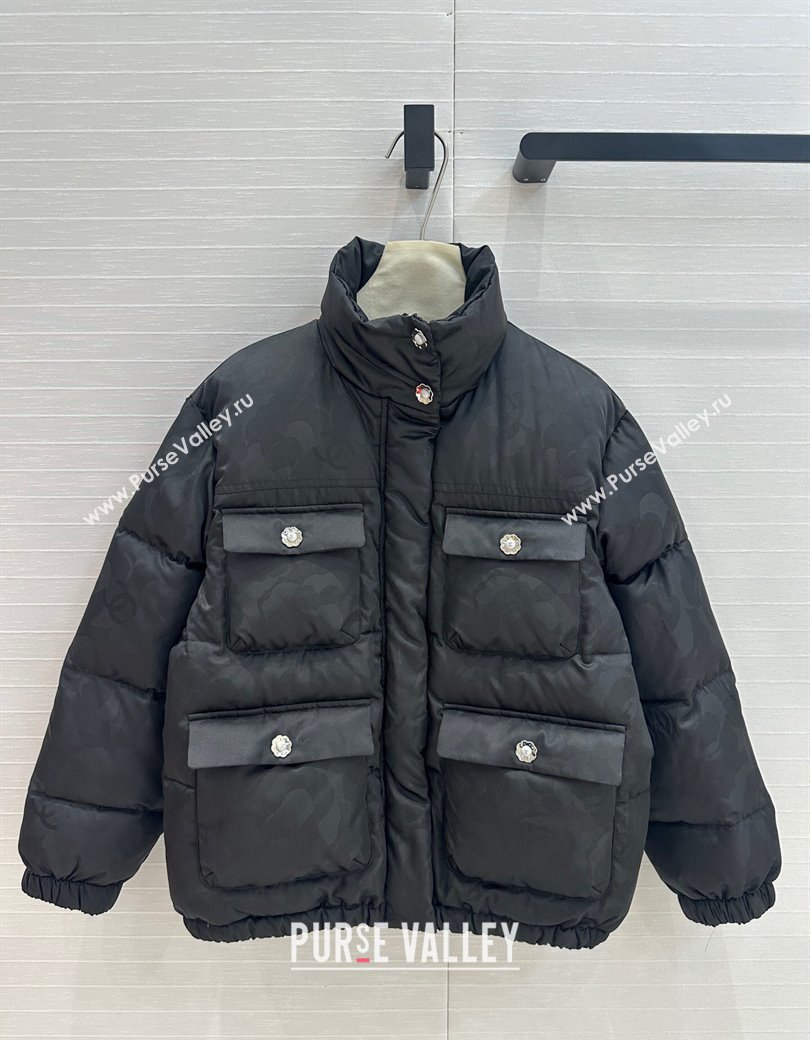 Chanel Coco Neige Snow Black Down Jacket 2024 1203 (QI-241203111)