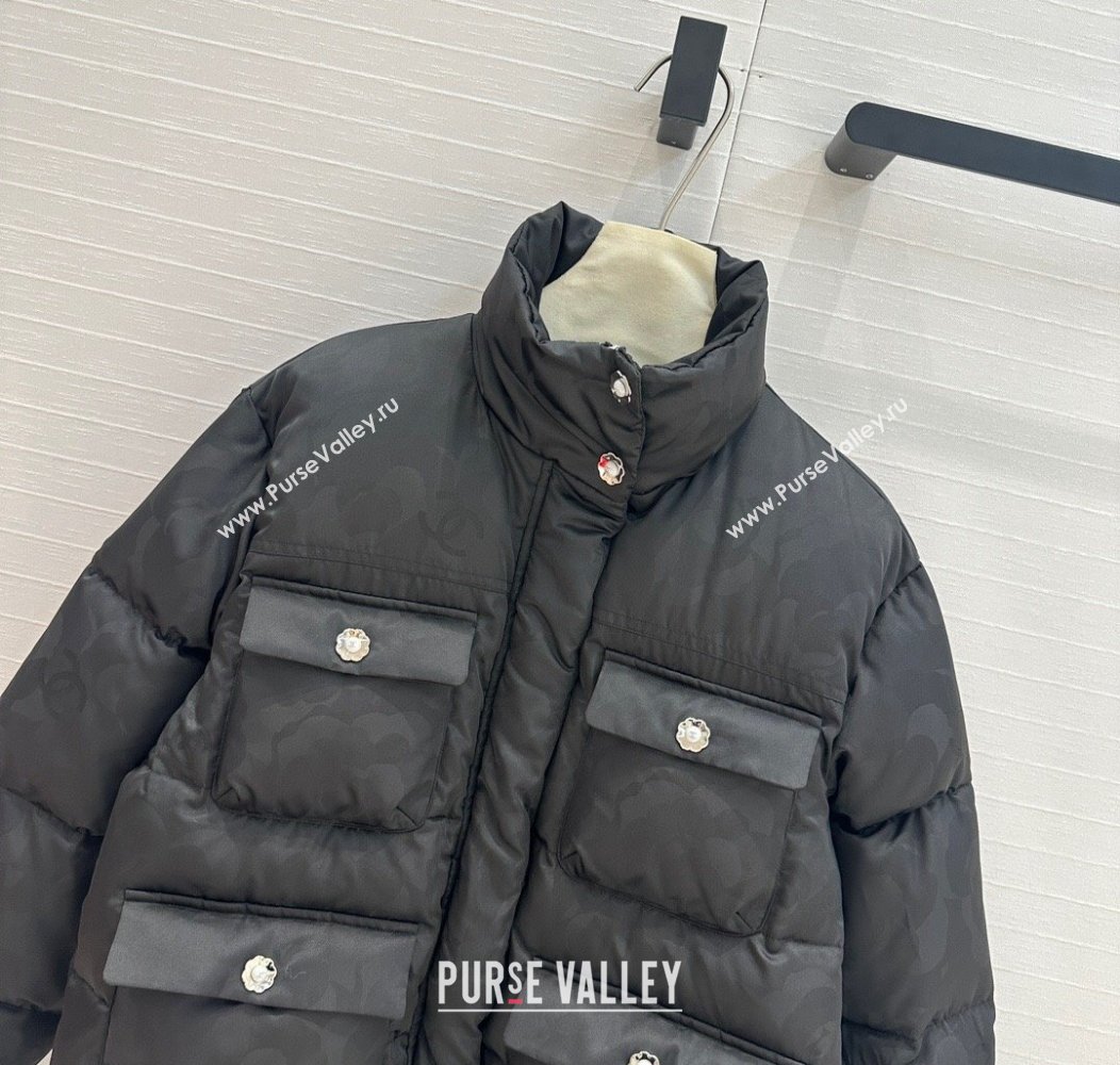 Chanel Coco Neige Snow Black Down Jacket 2024 1203 (QI-241203111)