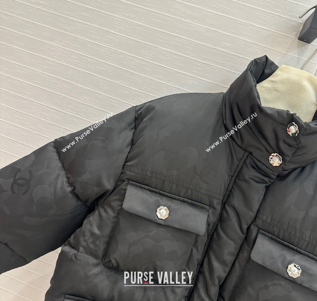 Chanel Coco Neige Snow Black Down Jacket 2024 1203 (QI-241203111)