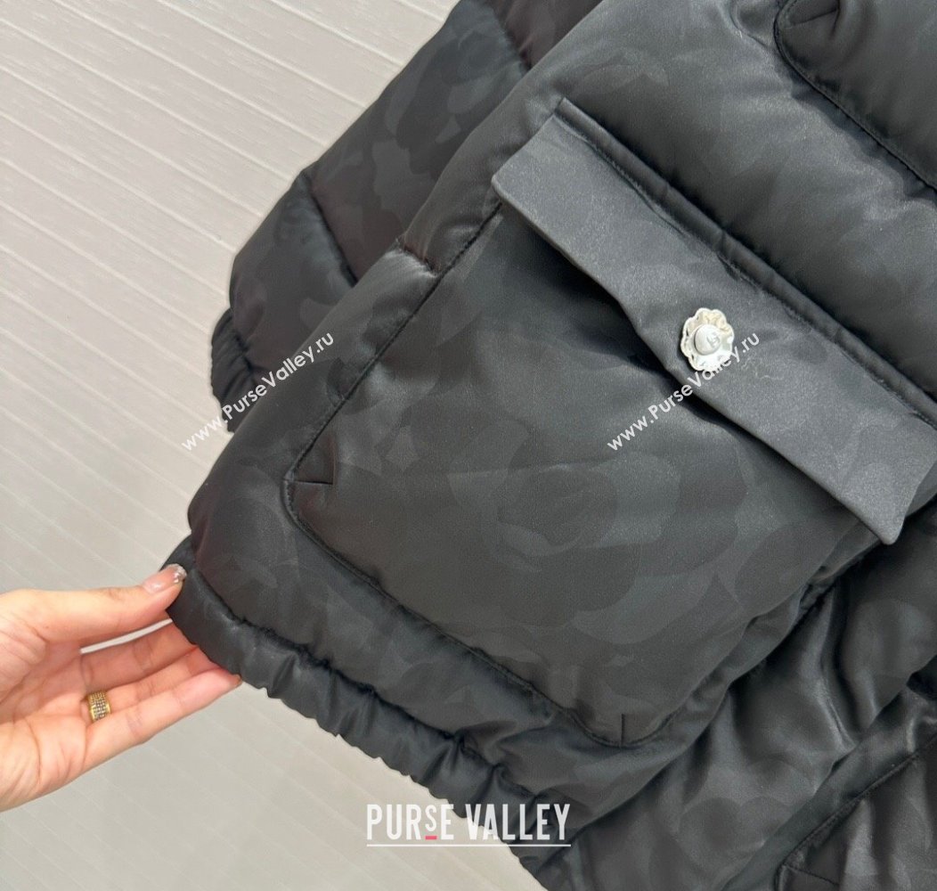 Chanel Coco Neige Snow Black Down Jacket 2024 1203 (QI-241203111)