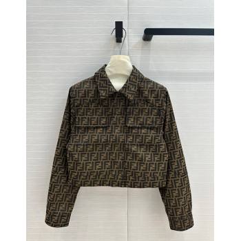 Fendi FF Short Jacket Brown 2024 1203 (QI-241203076)