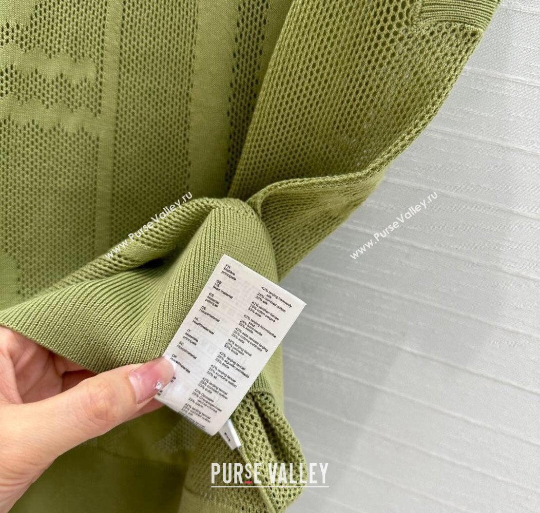 Hermes Knit Mesh Vest Green 2025 0106 (QI-250106013)