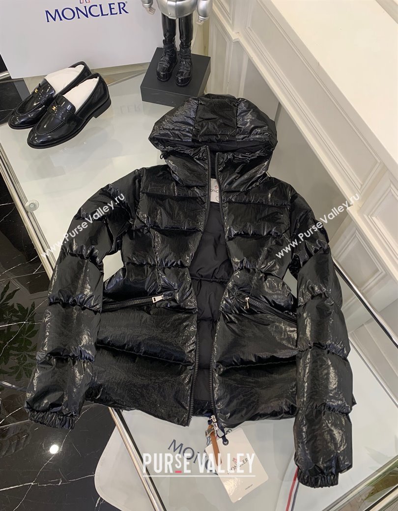 Moncler Barante Shiny Down Jacket Black 2025 (QI-250106019)