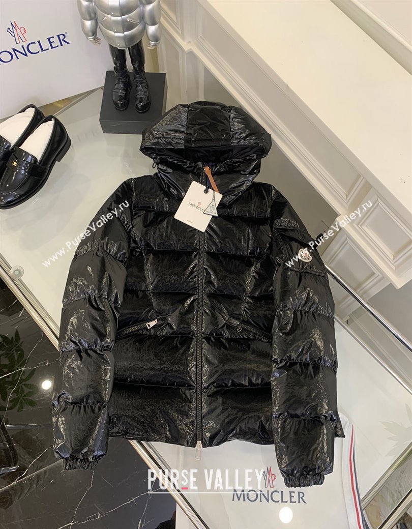 Moncler Barante Shiny Down Jacket Black 2025 (QI-250106019)