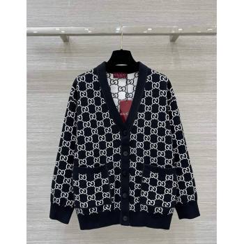 Gucci Reversible GG Wool Cardigans White/Black 2025 0106 (QI-250106026)