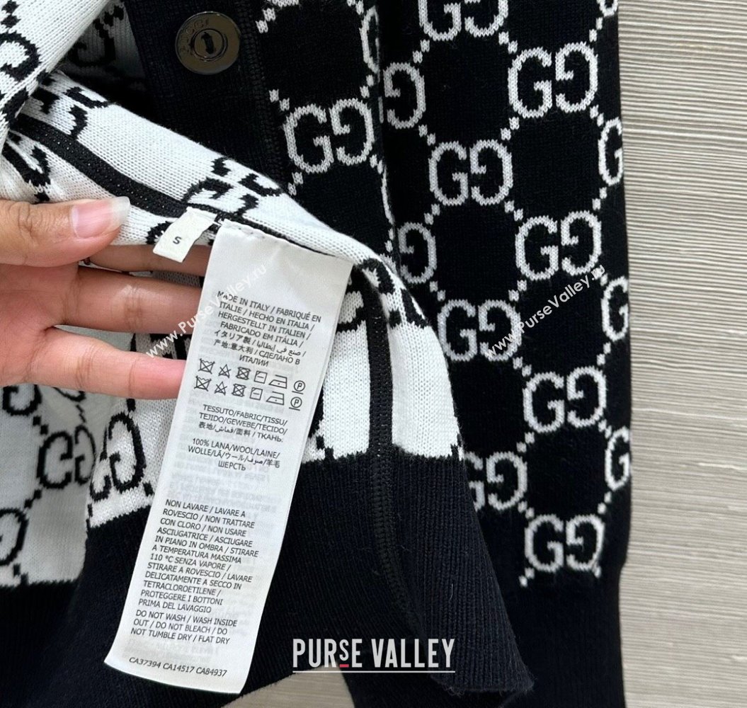 Gucci Reversible GG Wool Cardigans White/Black 2025 0106 (QI-250106026)