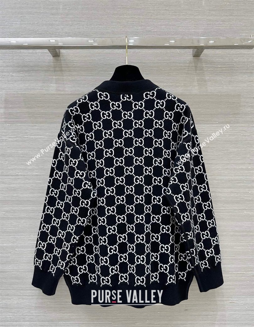 Gucci Reversible GG Wool Cardigans White/Black 2025 0106 (QI-250106026)