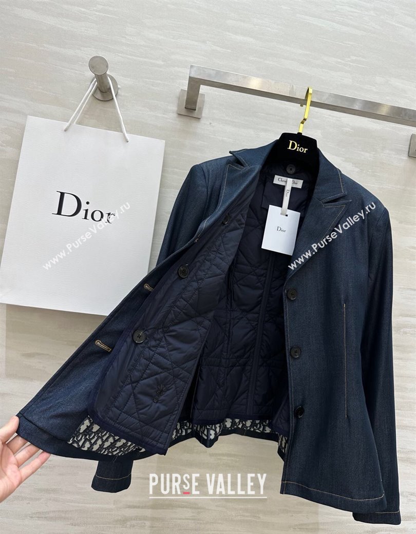 Dior Denim Coat with Down Vest Blue 2025 0106 (QI-250106036)