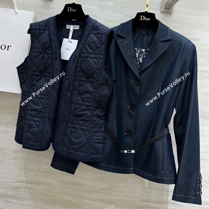 Dior Denim Coat with Down Vest Blue 2025 0106 (QI-250106036)