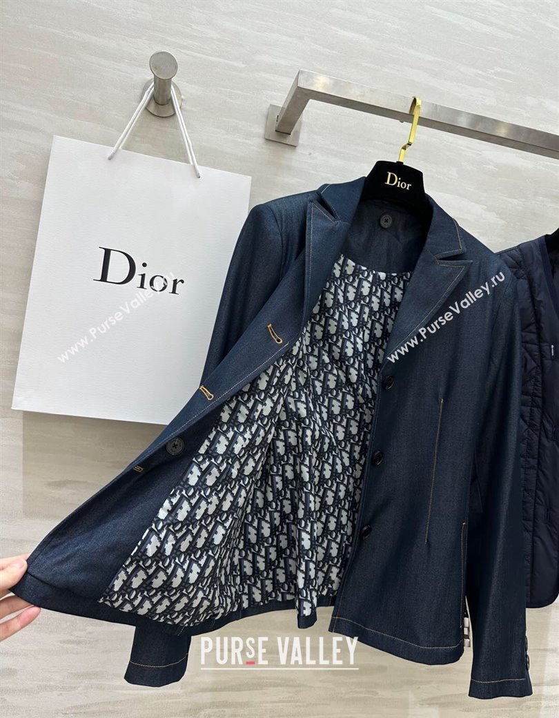 Dior Denim Coat with Down Vest Blue 2025 0106 (QI-250106036)