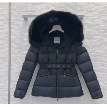 Moncler Belted Down Jacket Black 2025 0106 (QI-250106007)