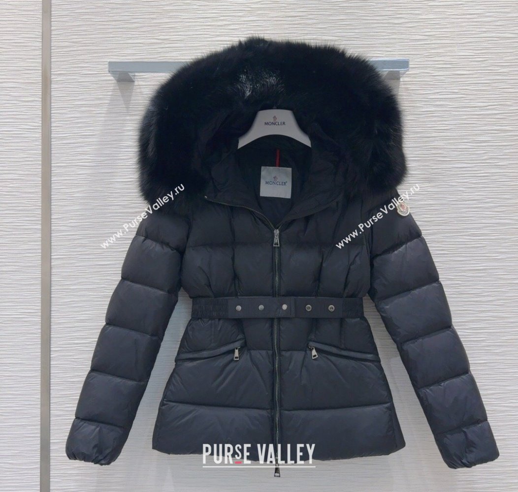 Moncler Belted Down Jacket Black 2025 0106 (QI-250106007)