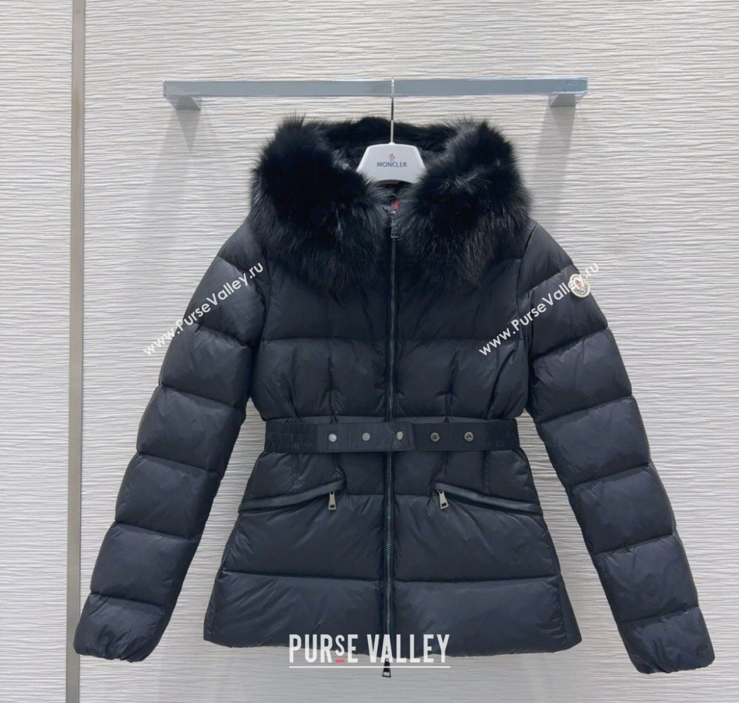 Moncler Belted Down Jacket Black 2025 0106 (QI-250106007)