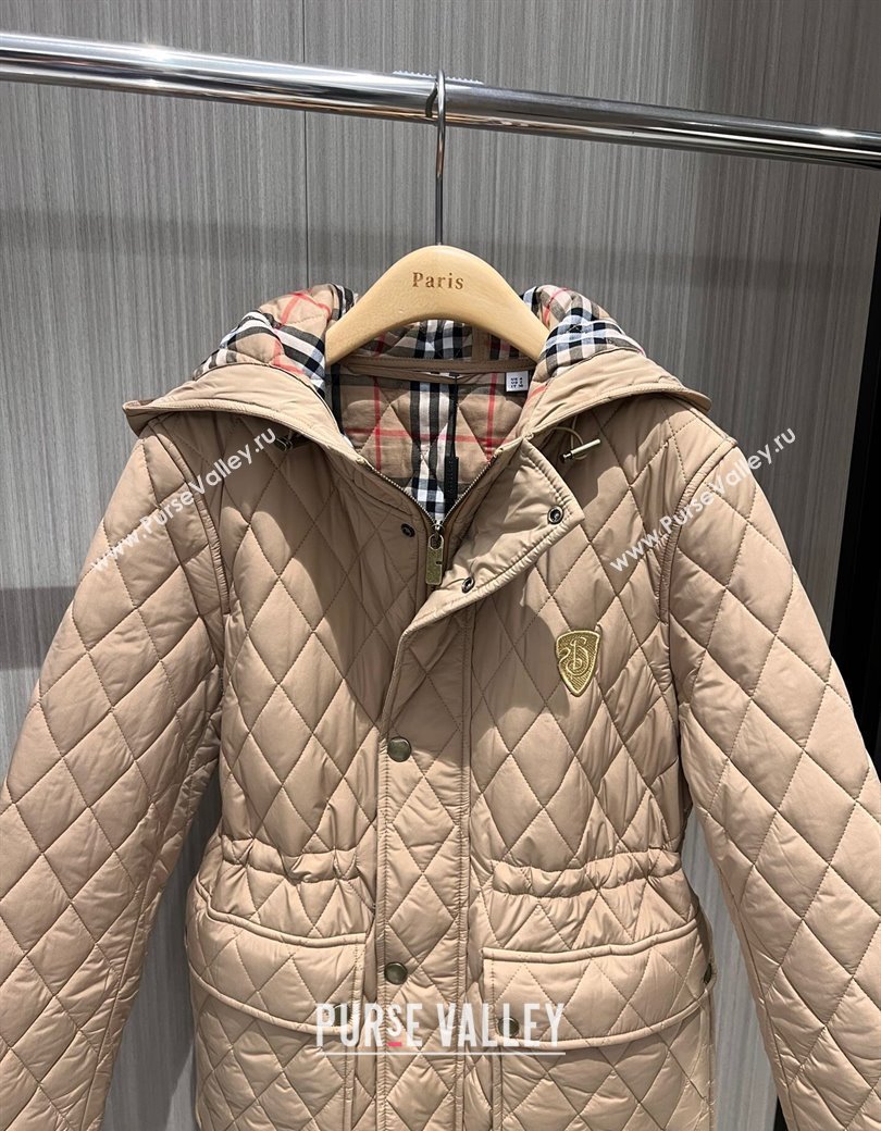 Burberry Quilted Padded Coat Beige 2025 0106 (QI-250106008)