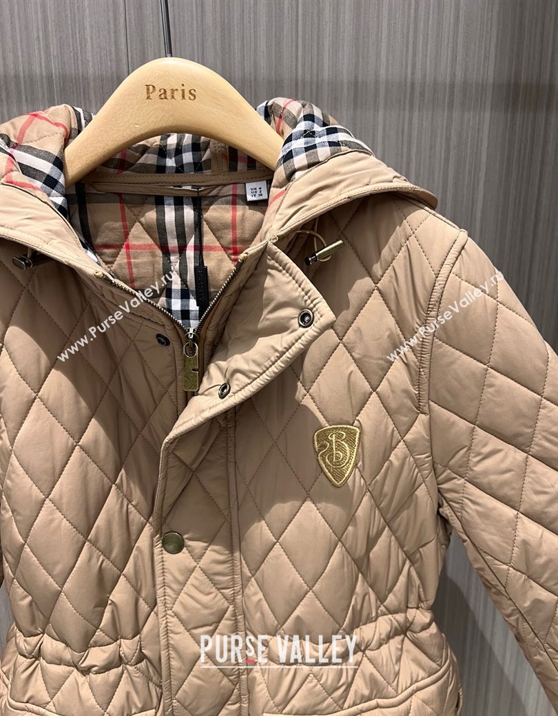 Burberry Quilted Padded Coat Beige 2025 0106 (QI-250106008)