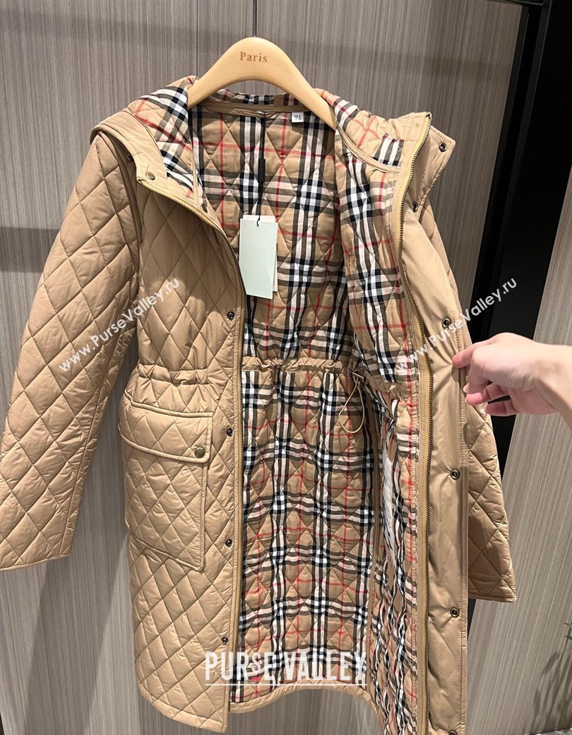 Burberry Quilted Padded Coat Beige 2025 0106 (QI-250106008)