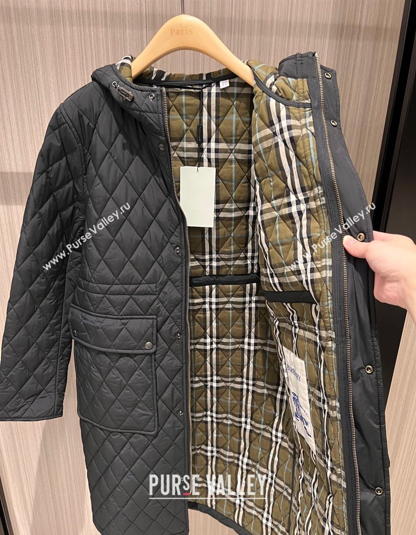 Burberry Quilted Padded Coat Black 2025 0106 (QI-250106009)