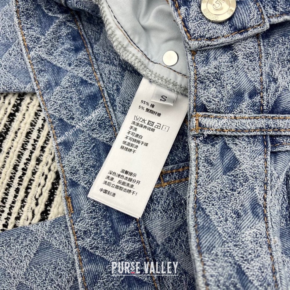 Chanel Printed Denim Jeans Washed Blue 2025 0214 (QI-250214024)