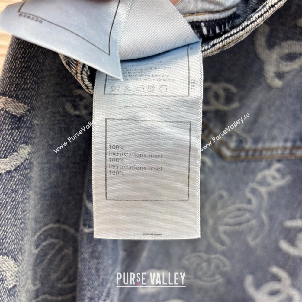 Chanel CC Straight Denim Jeans Blue 2025 0214 (QI-250215011)