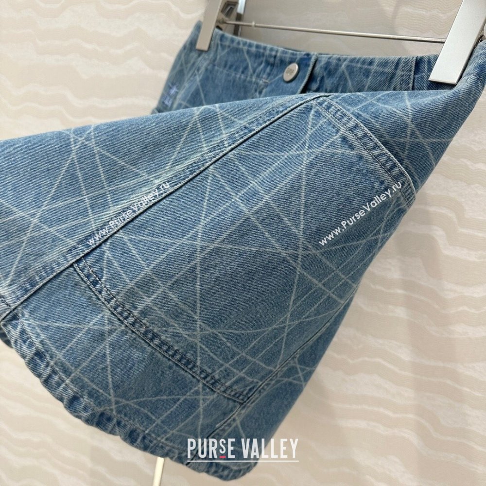 Dior Cannage Washed Denim Skirt 2025 0215 (QI-250215024)