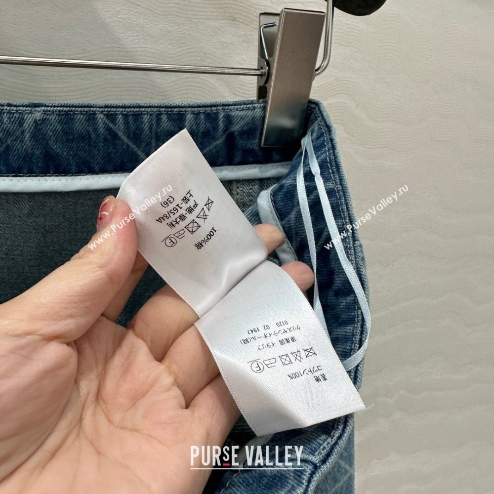 Dior Cannage Washed Denim Skirt 2025 0215 (QI-250215024)