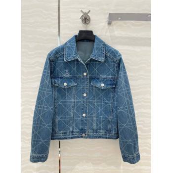 Dior Cannage Washed Denim Jacket 2025 0215 (QI-250215025)