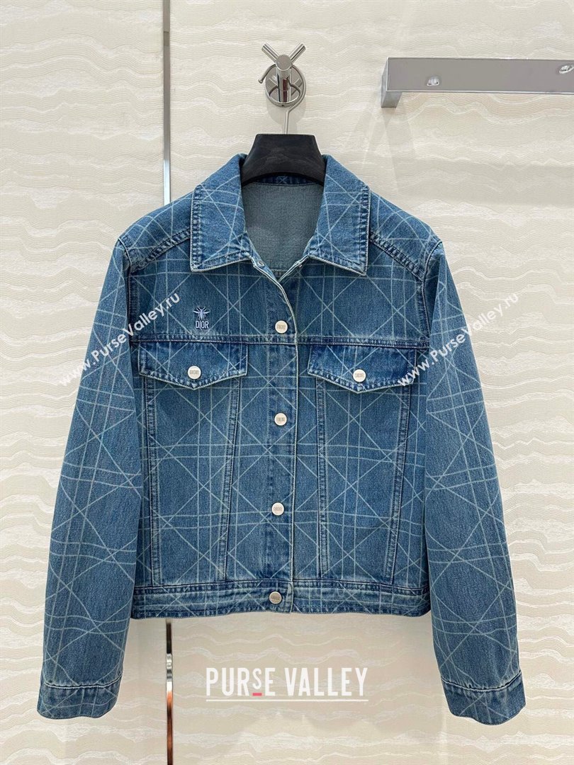 Dior Cannage Washed Denim Jacket 2025 0215 (QI-250215025)