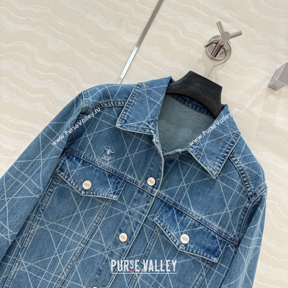 Dior Cannage Washed Denim Jacket 2025 0215 (QI-250215025)