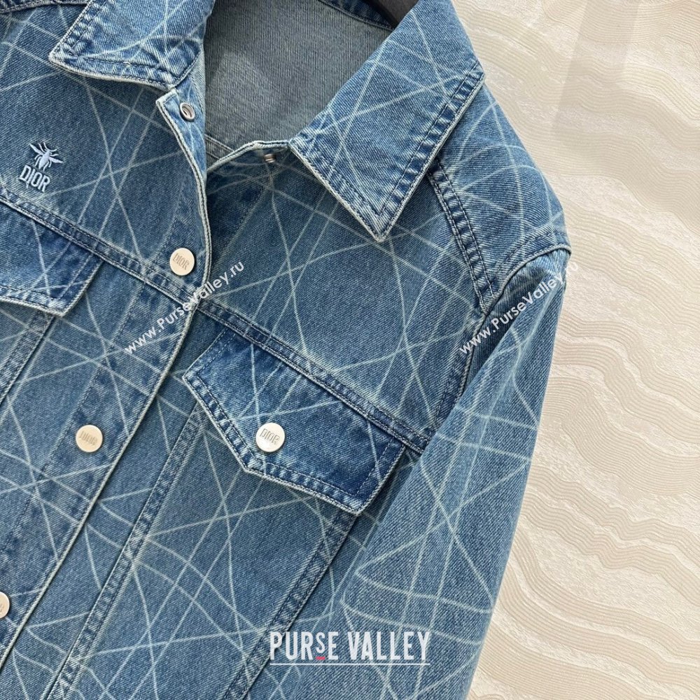 Dior Cannage Washed Denim Jacket 2025 0215 (QI-250215025)