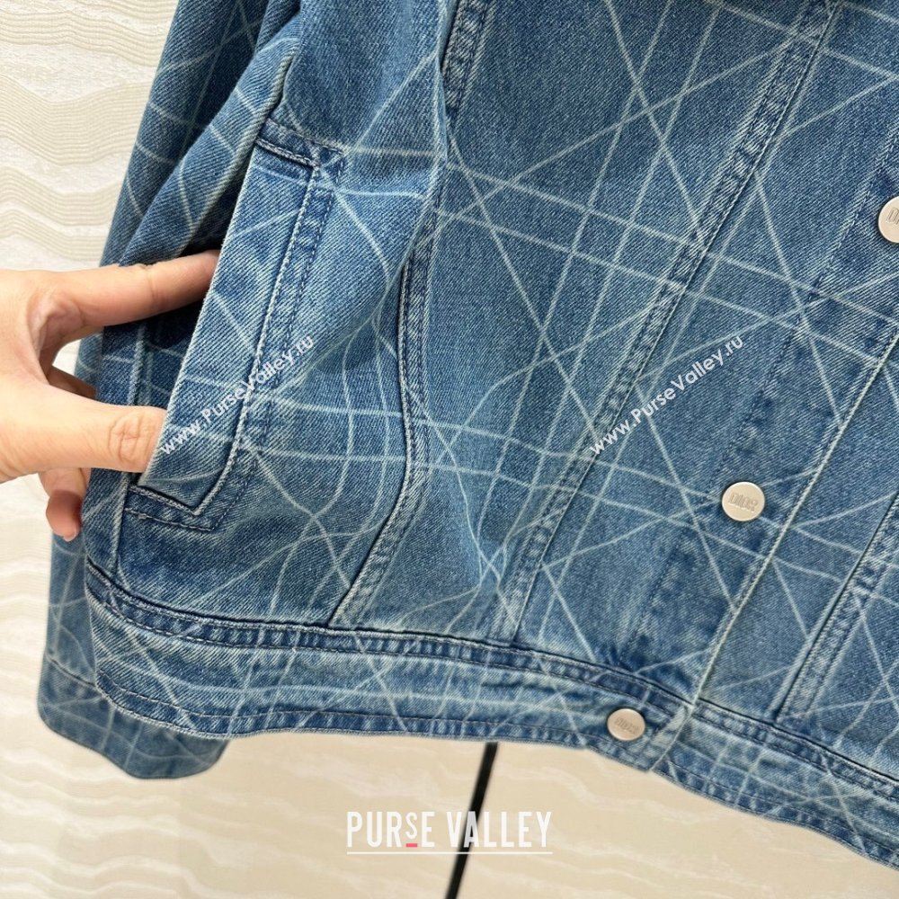 Dior Cannage Washed Denim Jacket 2025 0215 (QI-250215025)