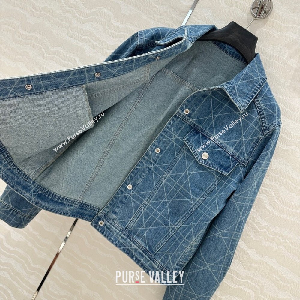 Dior Cannage Washed Denim Jacket 2025 0215 (QI-250215025)