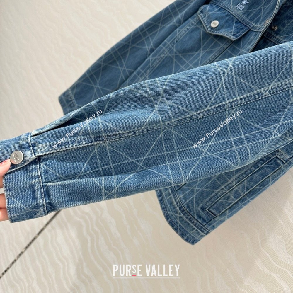 Dior Cannage Washed Denim Jacket 2025 0215 (QI-250215025)