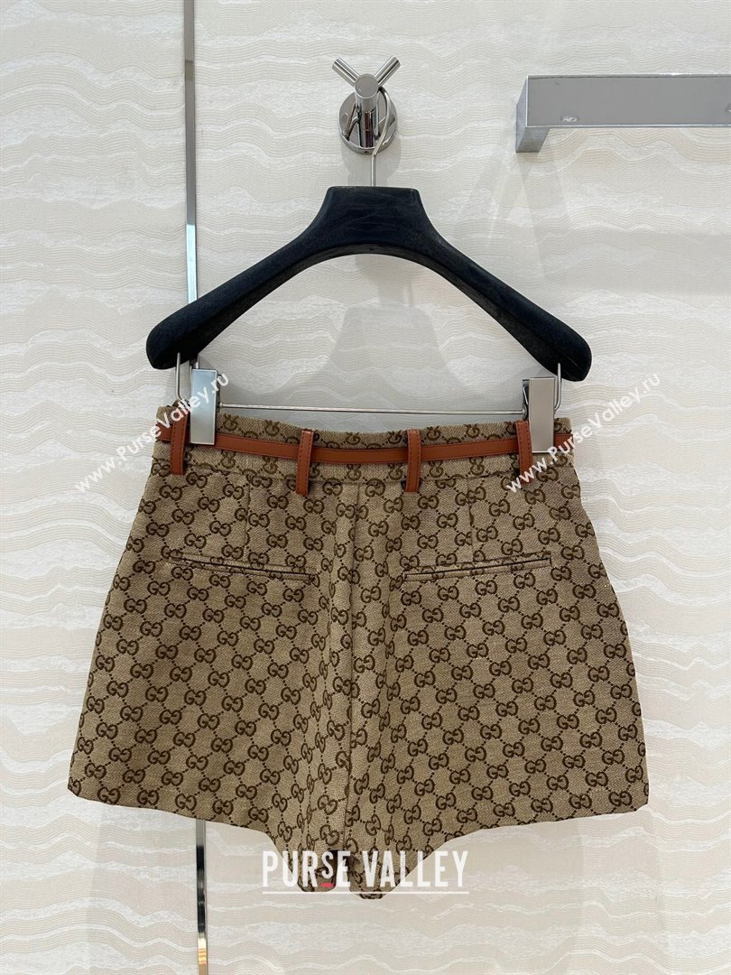 Gucci Horsebit GG Canvas Shorts 2025 C030614 (QI-250306033)