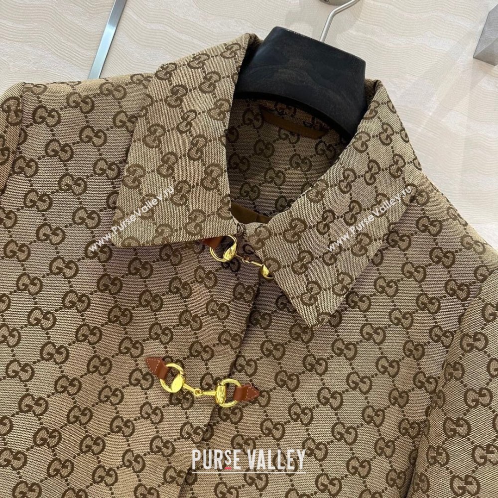 Gucci Horsebit GG Canvas T-Shirt 2025 C030614 (QI-250306034)