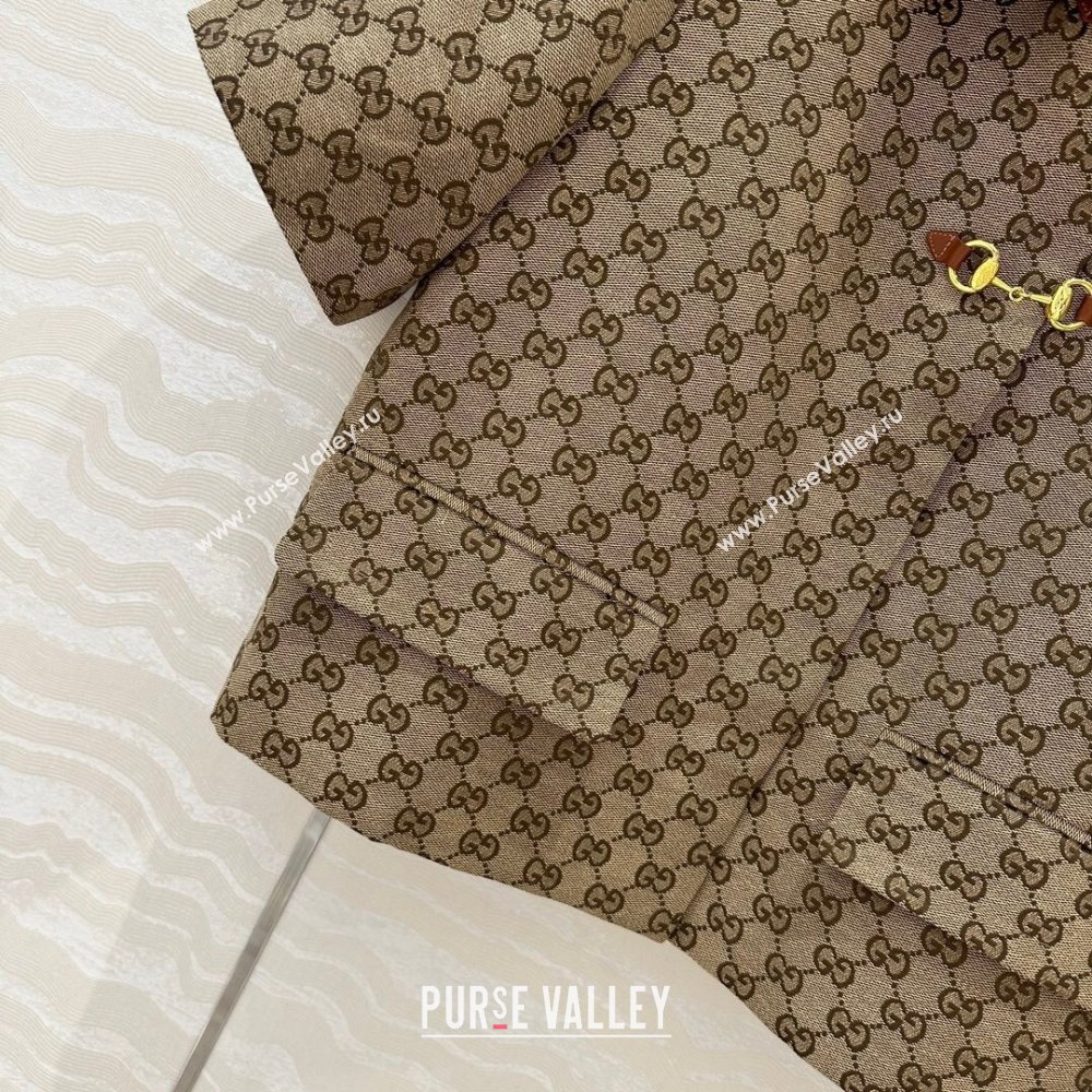 Gucci Horsebit GG Canvas T-Shirt 2025 C030614 (QI-250306034)