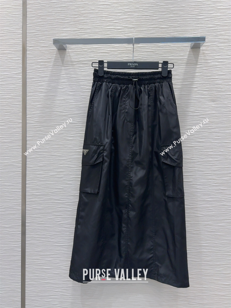 Prada Jacket and Skirt Set Black 2025 C0306026 (QI-250306105)