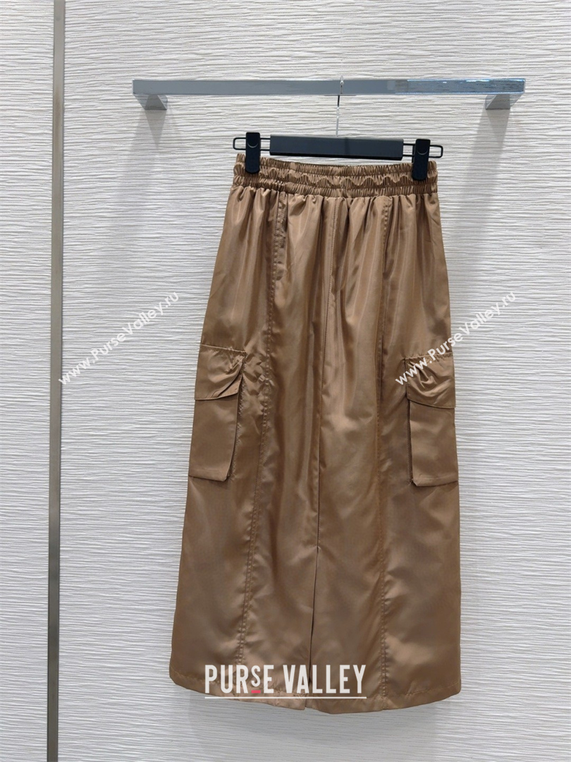 Prada Jacket and Skirt Set Brown 2025 C0306026 (QI-250306106)
