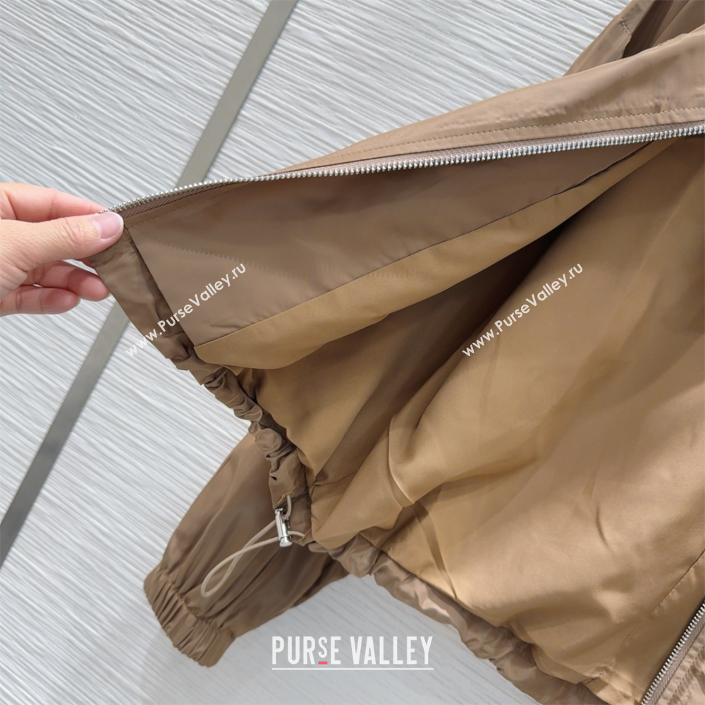 Prada Jacket and Skirt Set Brown 2025 C0306026 (QI-250306106)