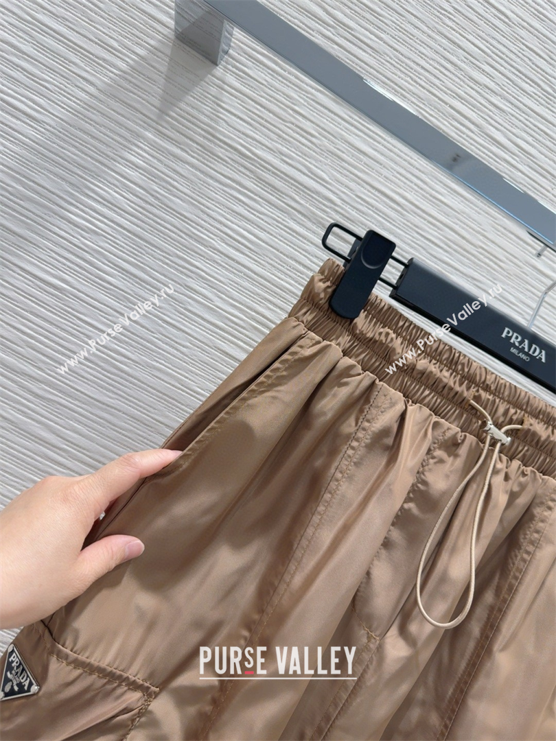 Prada Jacket and Skirt Set Brown 2025 C0306026 (QI-250306106)